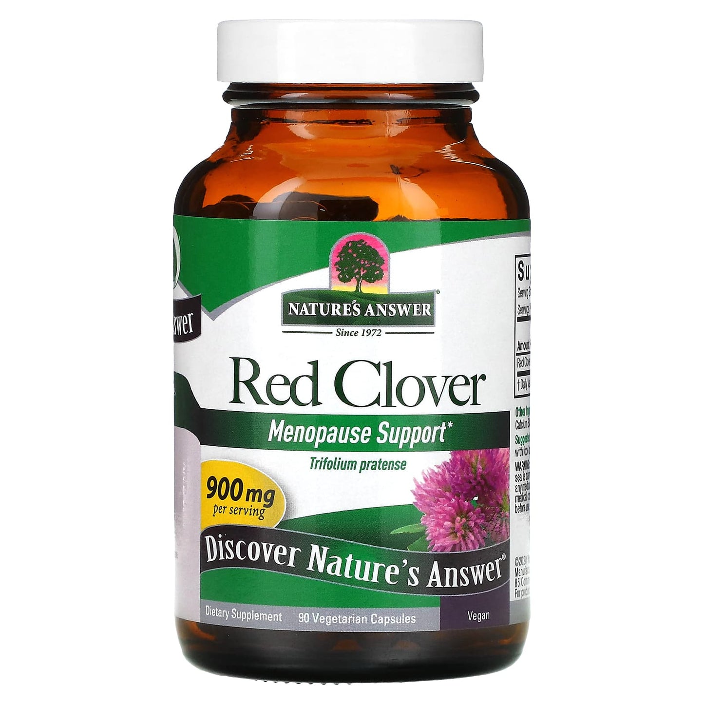 Nature's Answer, Red Clover, 900 mg, 90 Vegetarian Capsules