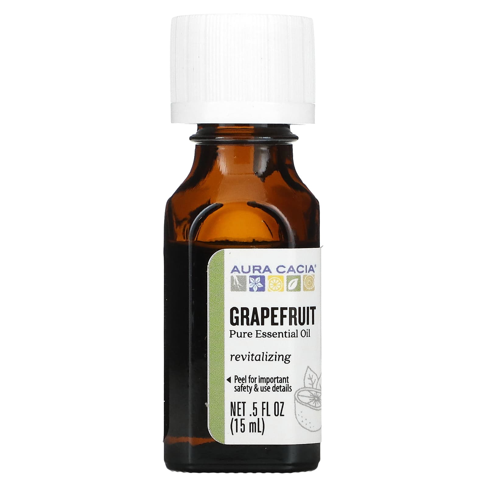 Aura Cacia-Pure Essential Oil-Grapefruit-0.5 fl oz (15 ml)