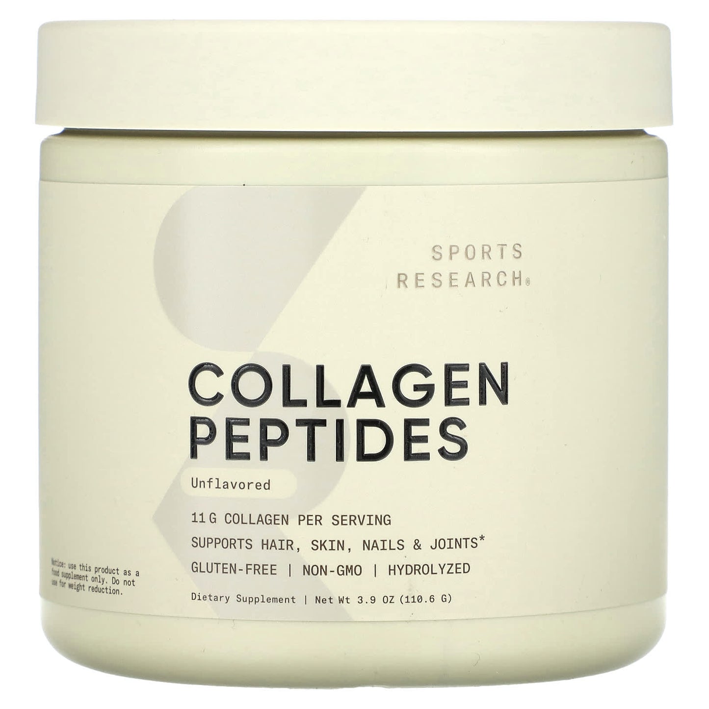 Sports Research-Collagen Peptides- Unflavored-3.9 oz (110.6 g)