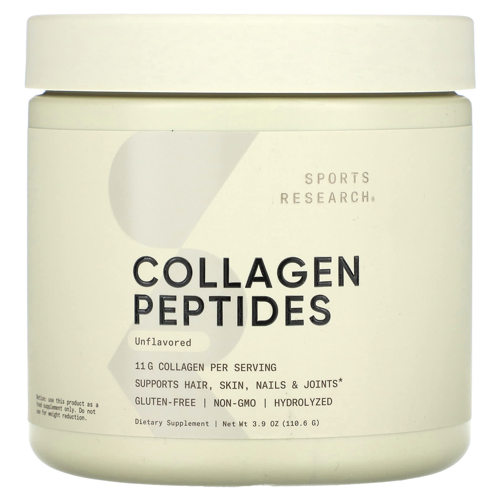 Sports Research-Collagen Peptides- Unflavored-3.9 oz (110.6 g)