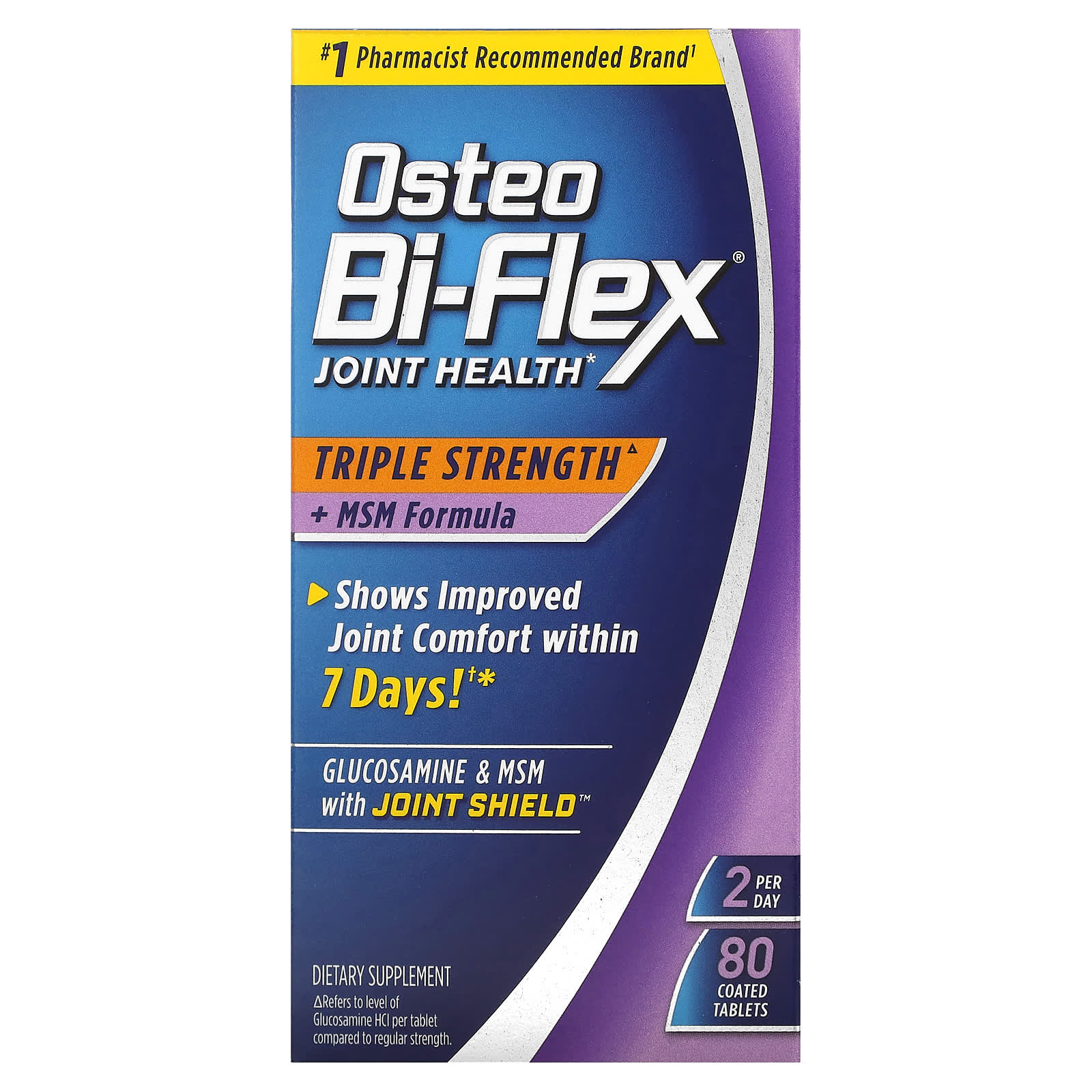 Osteo Bi-Flex-Joint Health-Triple Strength + MSM Formula-80 Coated Tablets