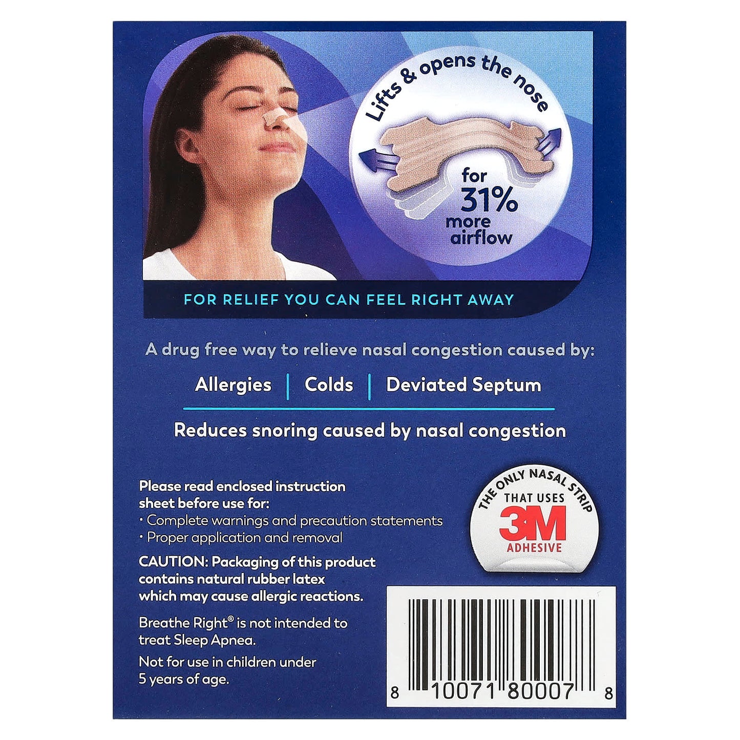 Breathe Right, Nasal Strips, Large, Tan, 30 Strips