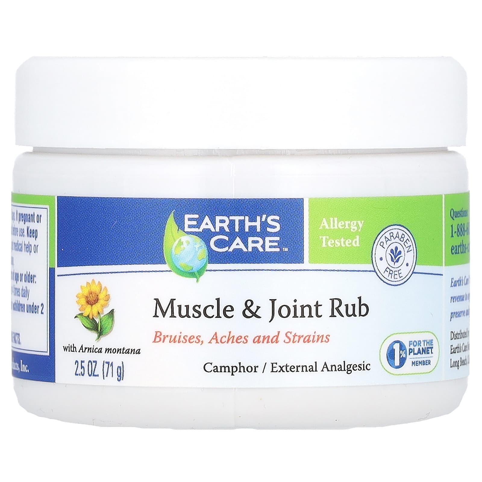 Earth's Care-Muscle & Joint Rub-2.5 oz (71 g)