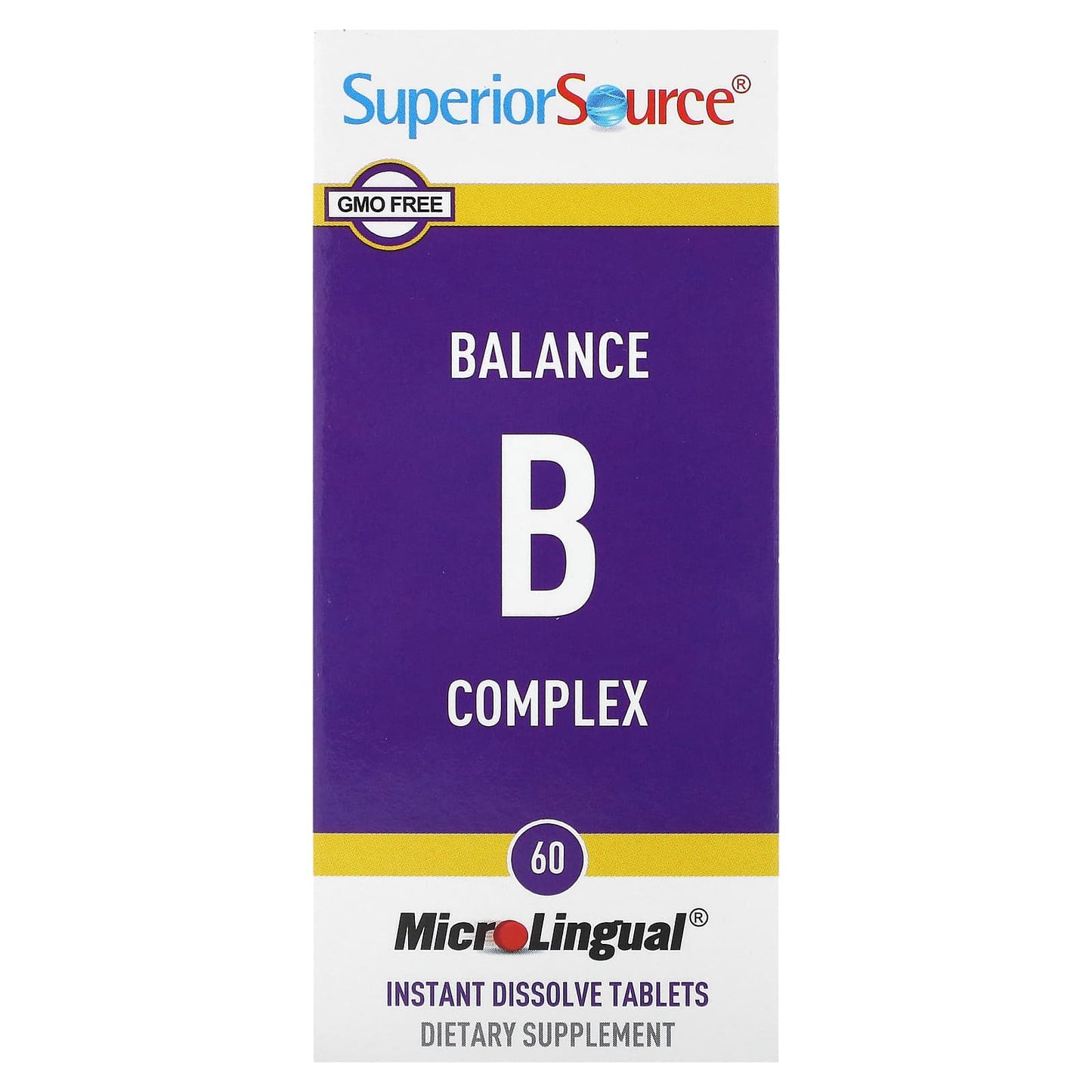 Superior Source-Balance B Complex-60 MicroLingual Instant Dissolve Tablets