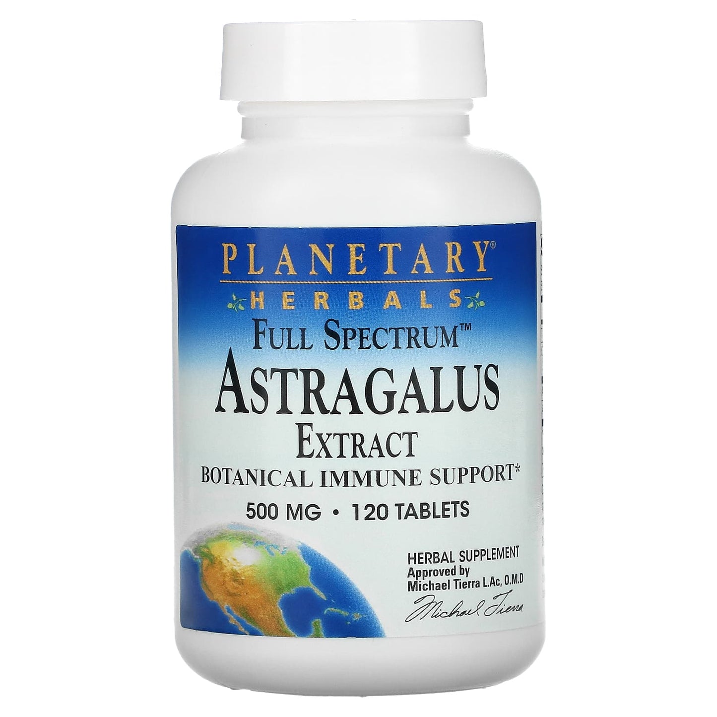 Planetary Herbals-Full Spectrum Astragalus Extract-500 mg-120 Tablets