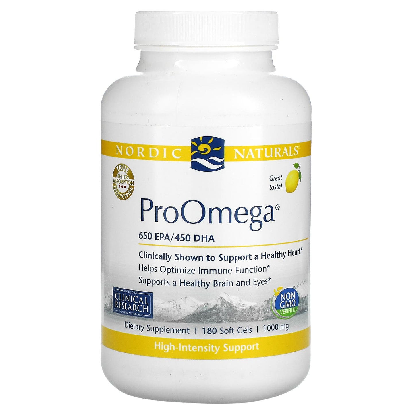 Nordic Naturals-ProOmega-Lemon-1,000 mg-180 Soft Gels