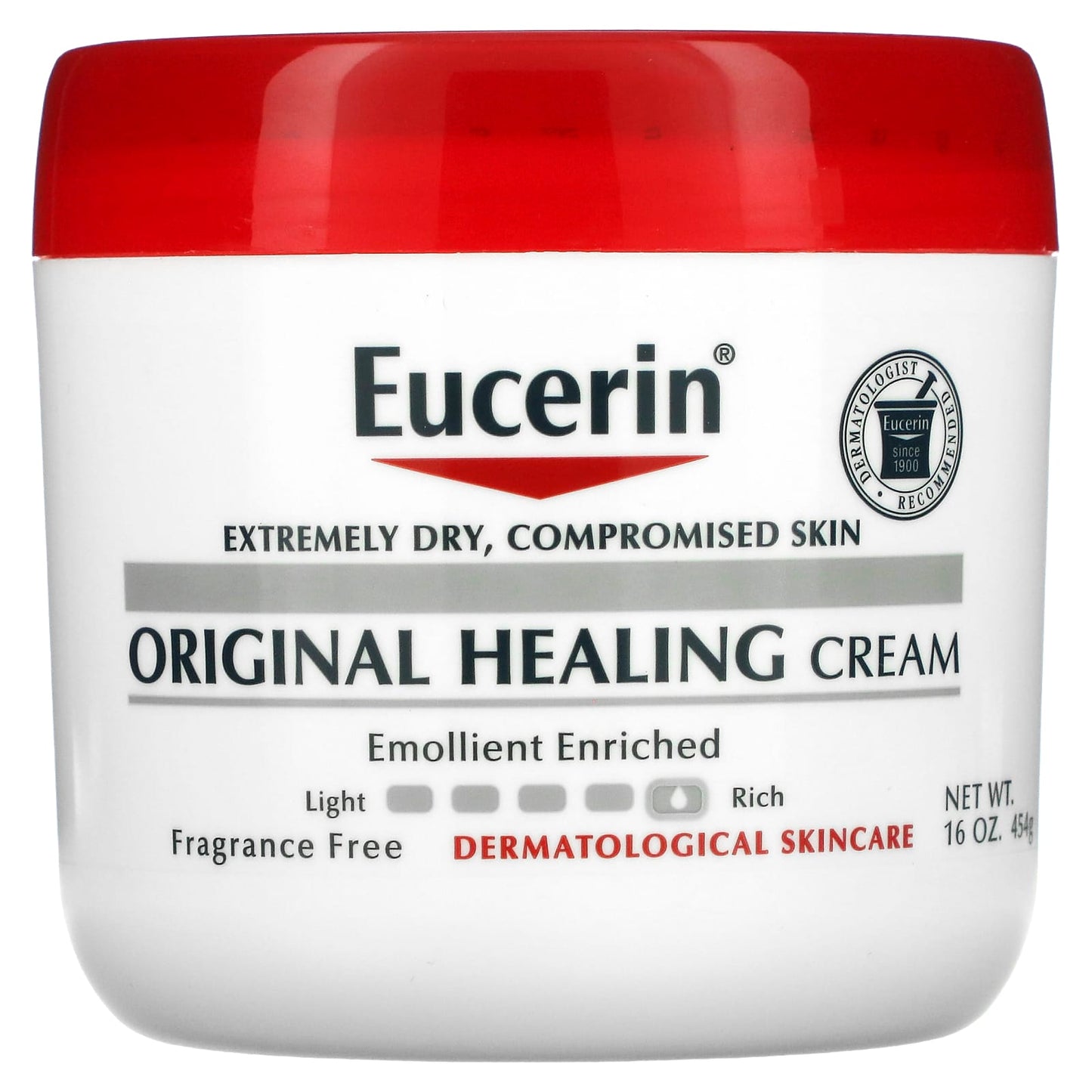 Eucerin-Original Healing Cream-Extremely Dry-Compromised Skin-Fragrance Free-16 oz (454 g)