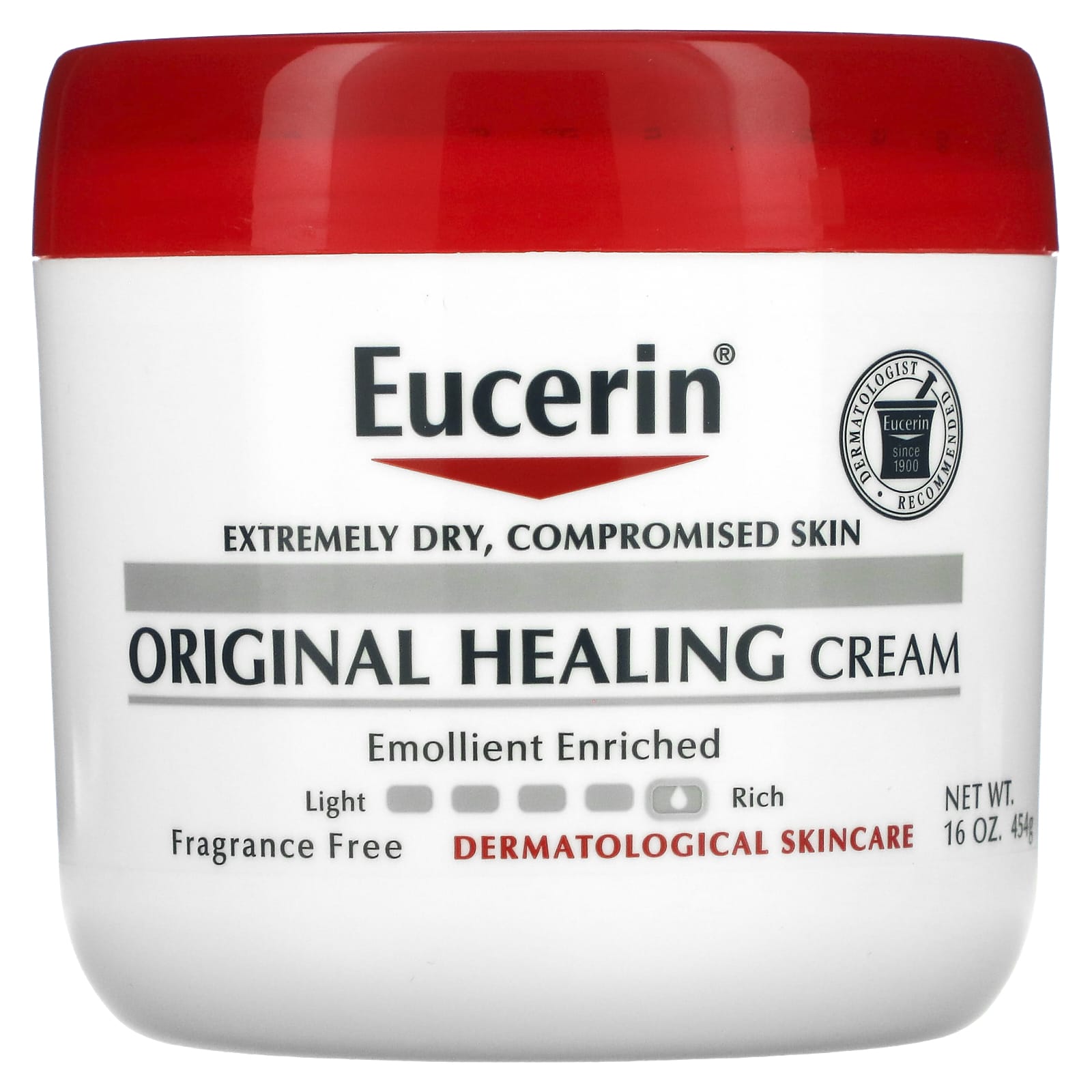 Eucerin-Original Healing Cream-Extremely Dry-Compromised Skin-Fragrance Free-16 oz (454 g)