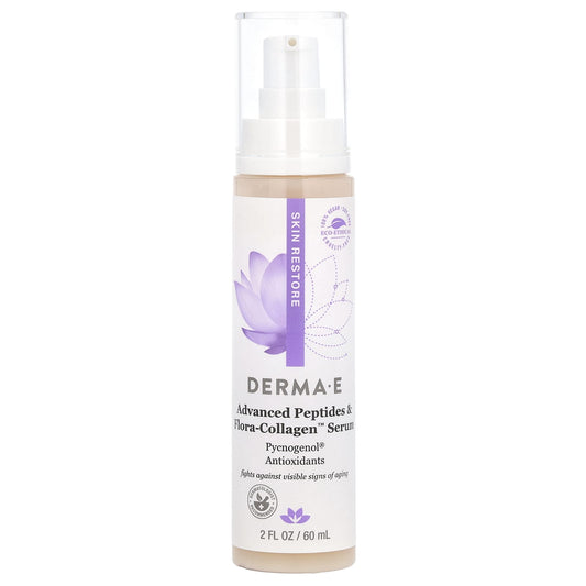 DERMA E-Advanced Peptides & Flora-Collagen Serum-2 fl oz (60 ml)