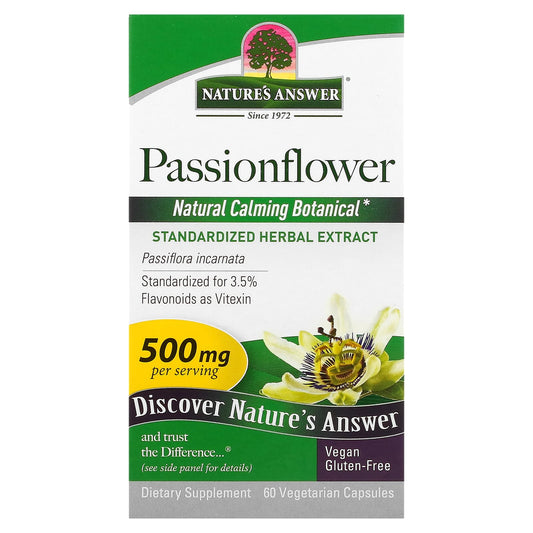 Nature's Answer-Passionflower-500 mg-60 Vegetarian Capsule (250 mg per Capsule)