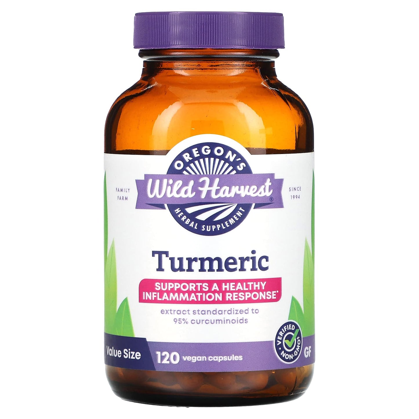 Oregon's Wild Harvest-Turmeric-120 Vegan Capsules