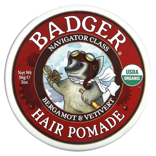 Badger Company-Hair Pomade-Bergamot & Vetivert-2 oz (56 g)