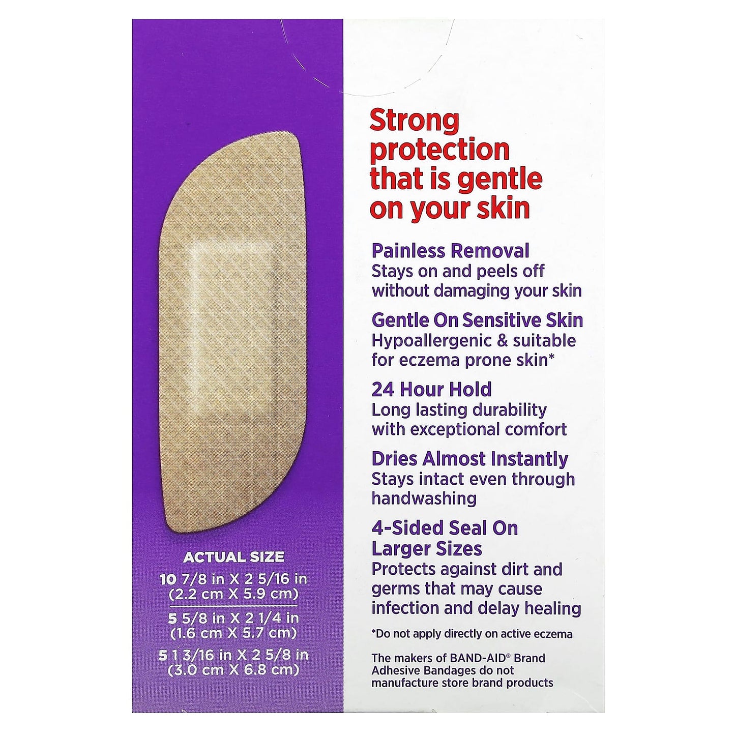 Band Aid, Adhesive Bandages, Sensitive Skin, 20 Assorted Sizes