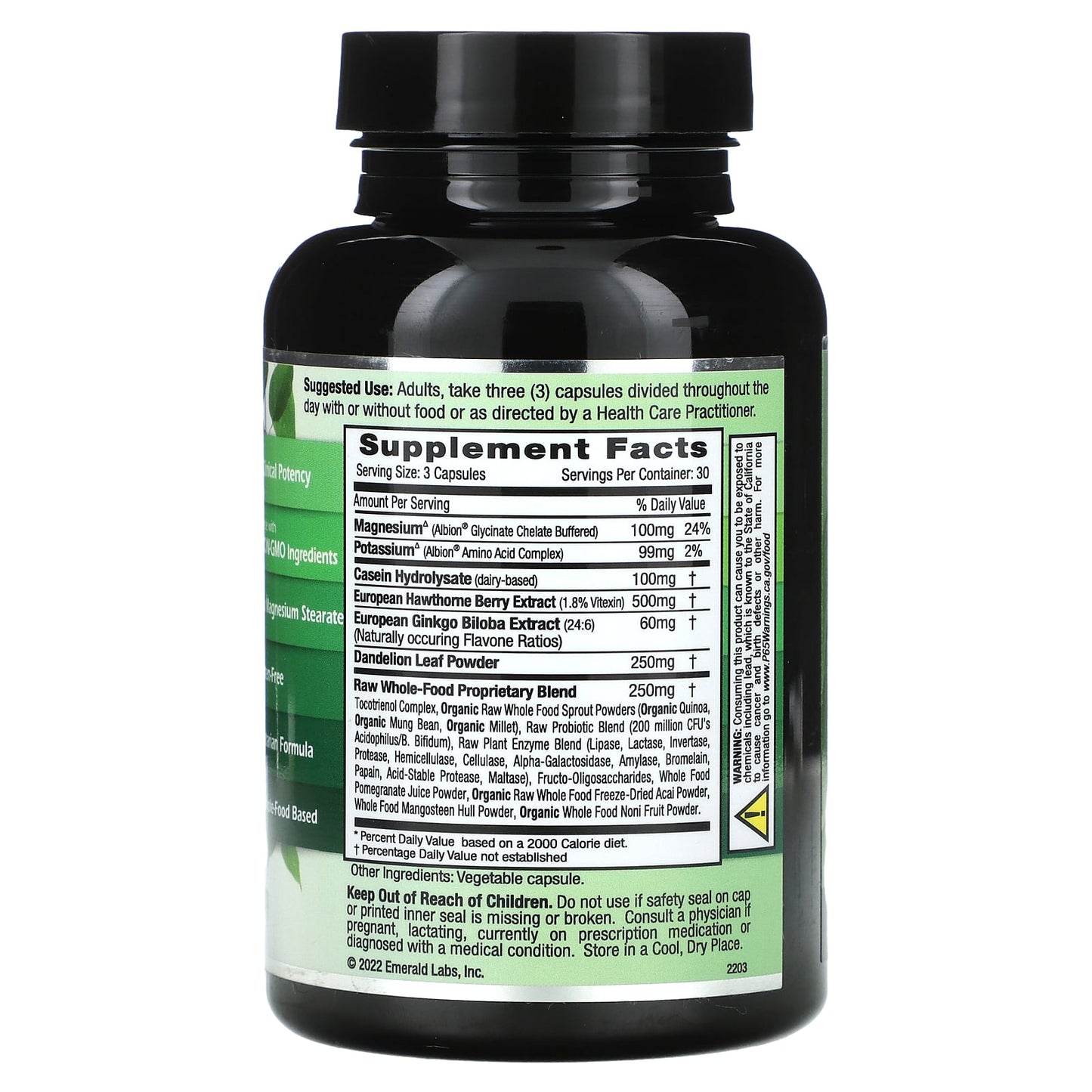 Emerald Laboratories, Blood Pressure Health, 90 Vegetable Caps