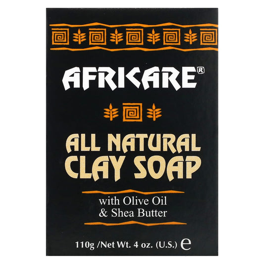 Cococare-Africare-All Natural Clay Soap with Olive Oil & Shea Butter-4 oz (110 g)