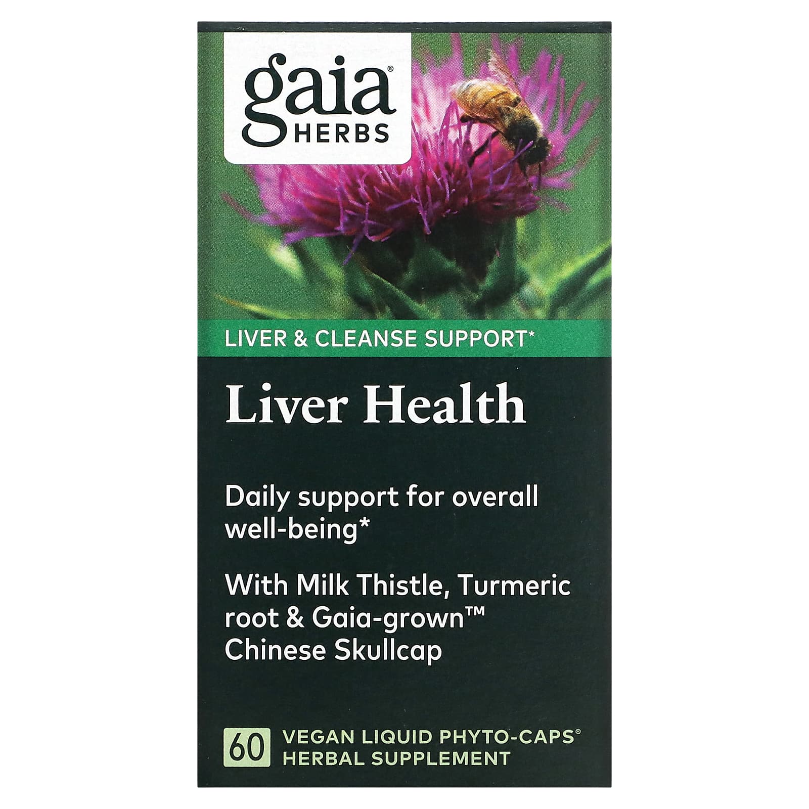 Gaia Herbs-Liver Health-60 Vegan Liquid Phyto-Caps