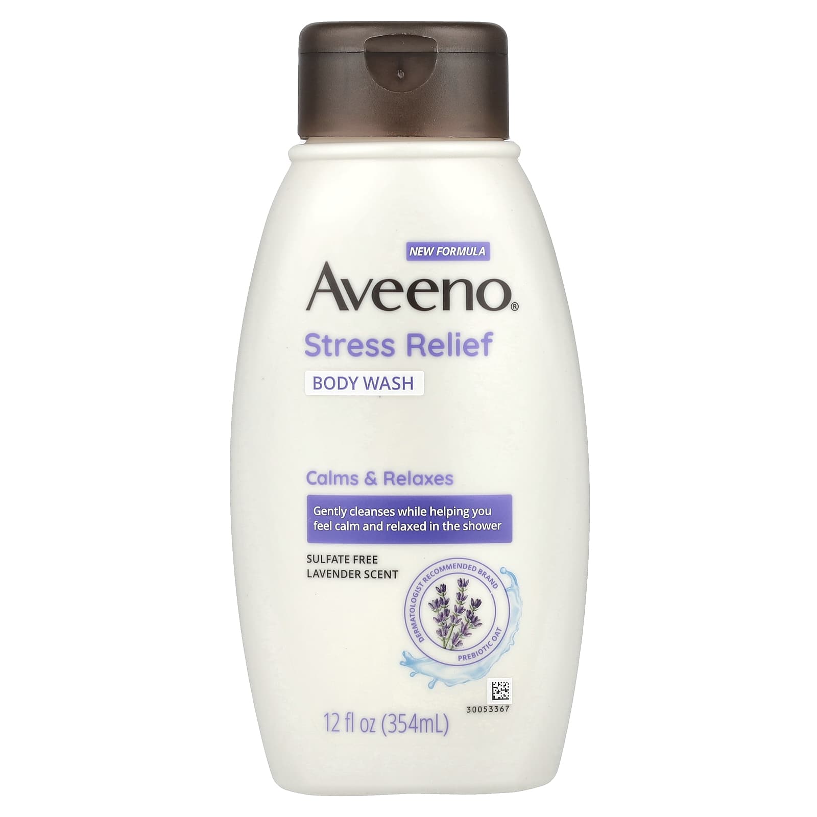 Aveeno-Stress Relief Body Wash-Lavender-12 fl oz (354 ml)