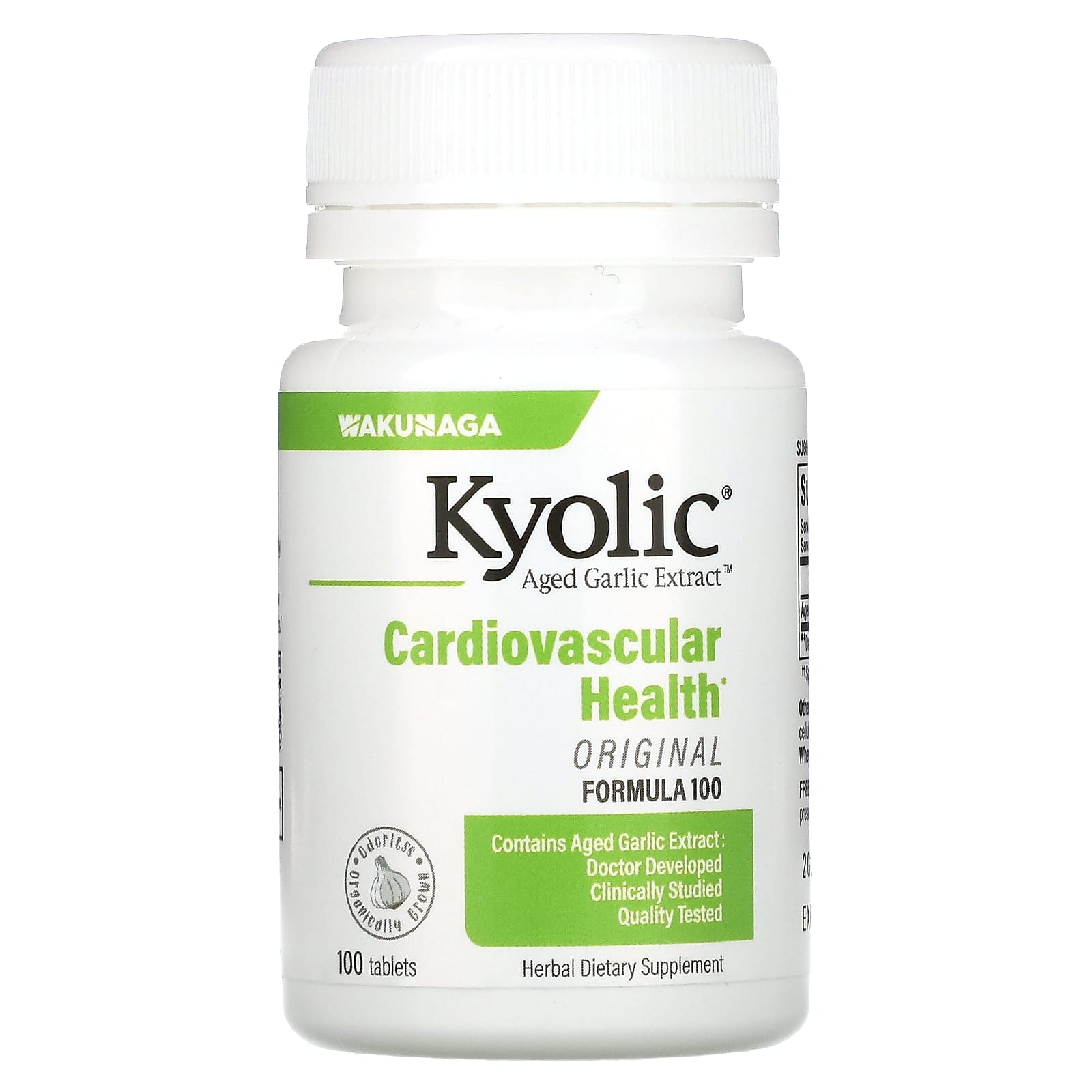 Kyolic-Aged Garlic Extract-Cardiovascular Health-Original-Formula 100-100 Tablets