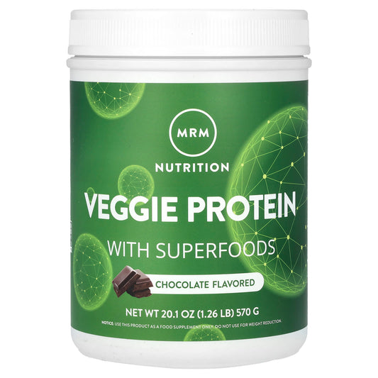 MRM Nutrition-Veggie Protein with Superfoods-Chocolate-1.26 lb (570 g)