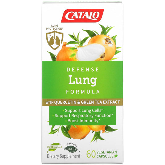 Catalo Naturals-Defense Lung Formula with Quercetin & Green Tea Extract-60 Vegetarian Capsules