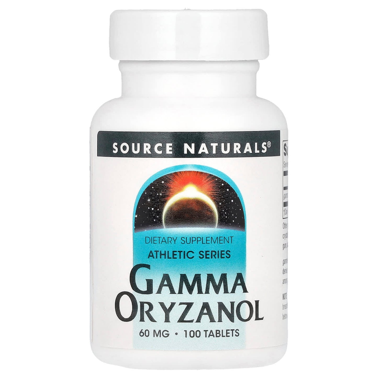 Source Naturals-Athletic Series-Gamma Oryzanol-60 mg-100 Tablets