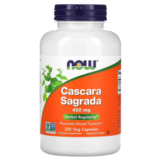 NOW Foods-Cascara Sagrada-450 mg-250 Veg Capsules