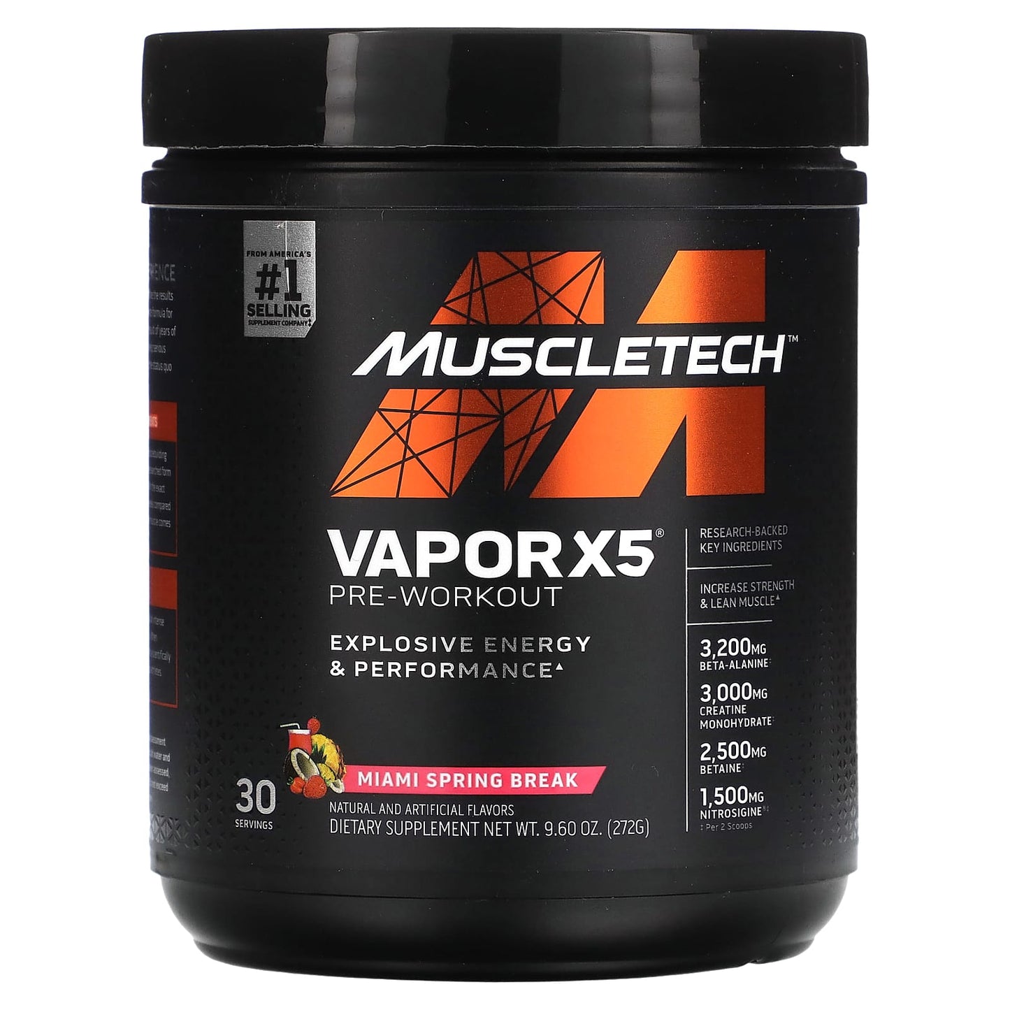 MuscleTech-VaporX5-Pre-Workout-Miami Spring Break-9.6 oz (272 g)