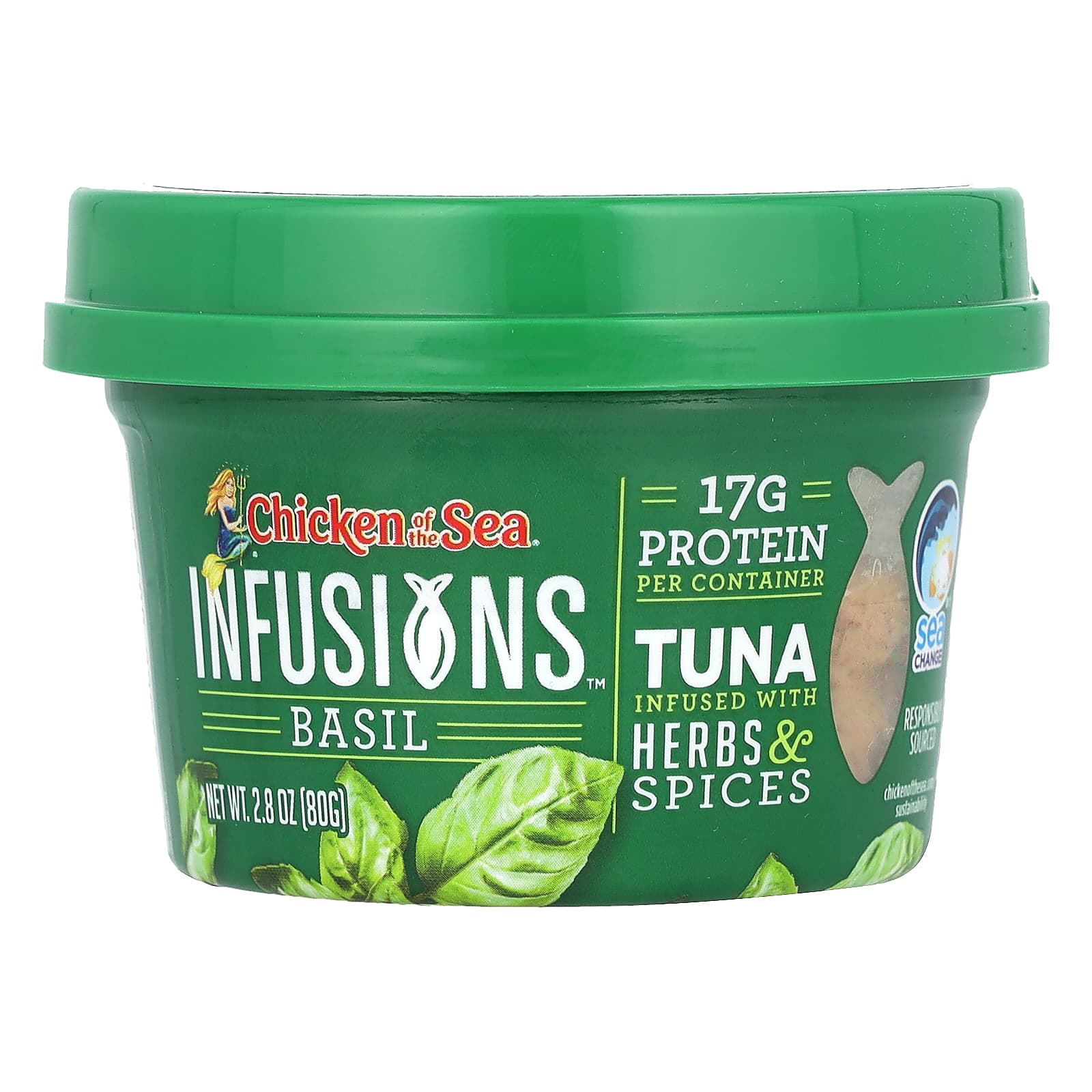 Chicken of the Sea-Infusions-Wild Caught Tuna-Basil-2.8 oz ( 80 g)