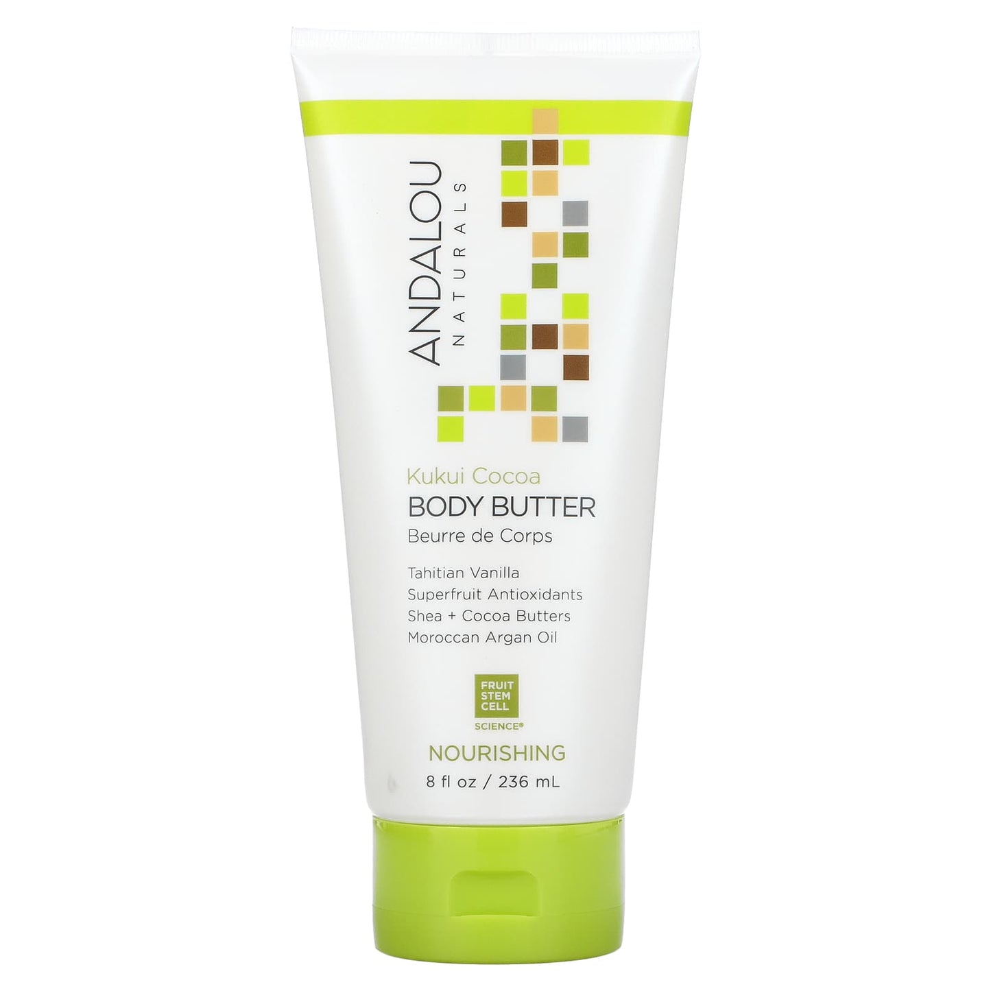 Andalou Naturals-Body Butter-Nourishing-Kukui Cocoa-8 fl oz (236 ml)