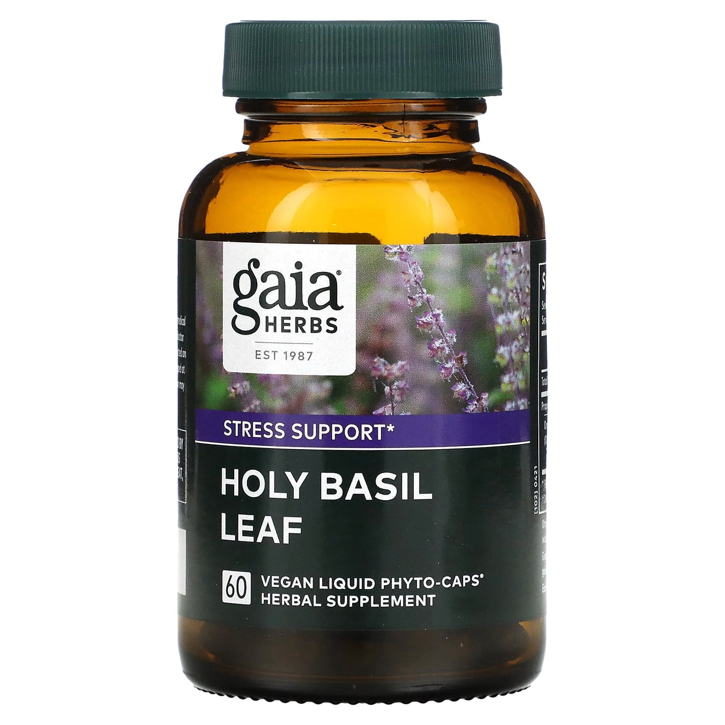 Gaia Herbs, Holy Basil Leaf, 60 Vegan Liquid Phyto-Caps