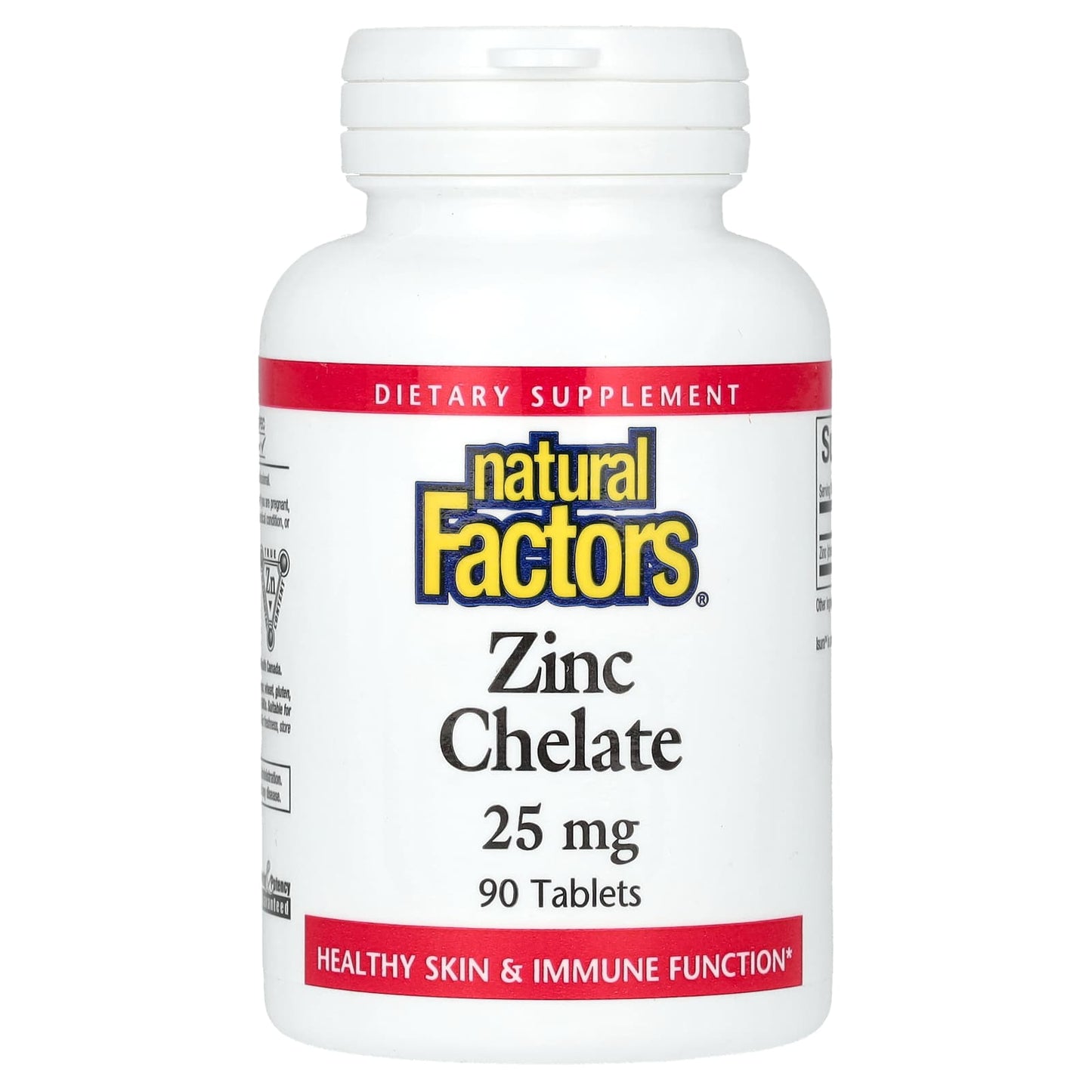 Natural Factors-Zinc Chelate-25 mg-90 Tablets