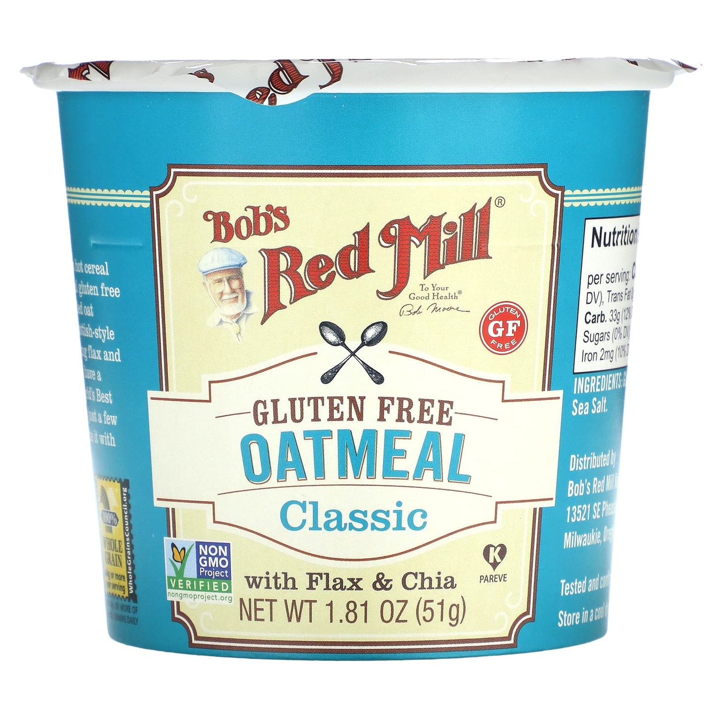 Bob's Red Mill-Oatmeal Cup-Classic-1.81 oz (51 g)