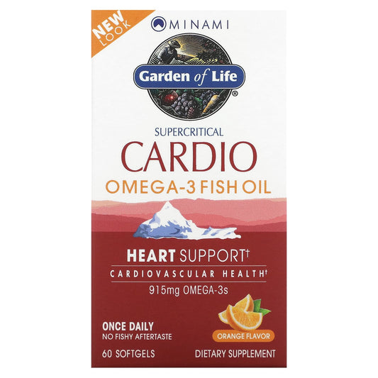 Minami Nutrition-Supercritical Cardio-Omega-3 Fish Oil-Orange -915 mg -60 Softgels