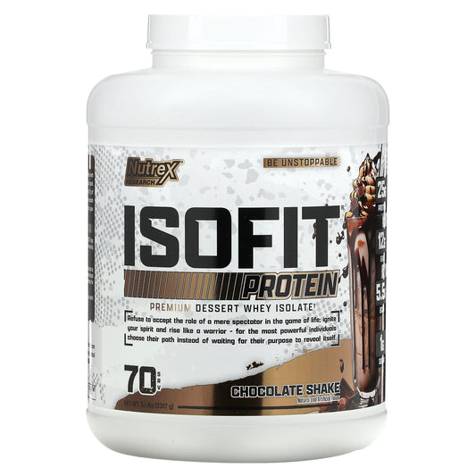 Nutrex Research-IsoFit-Chocolate Shake-5.1 lbs (2,317 g)