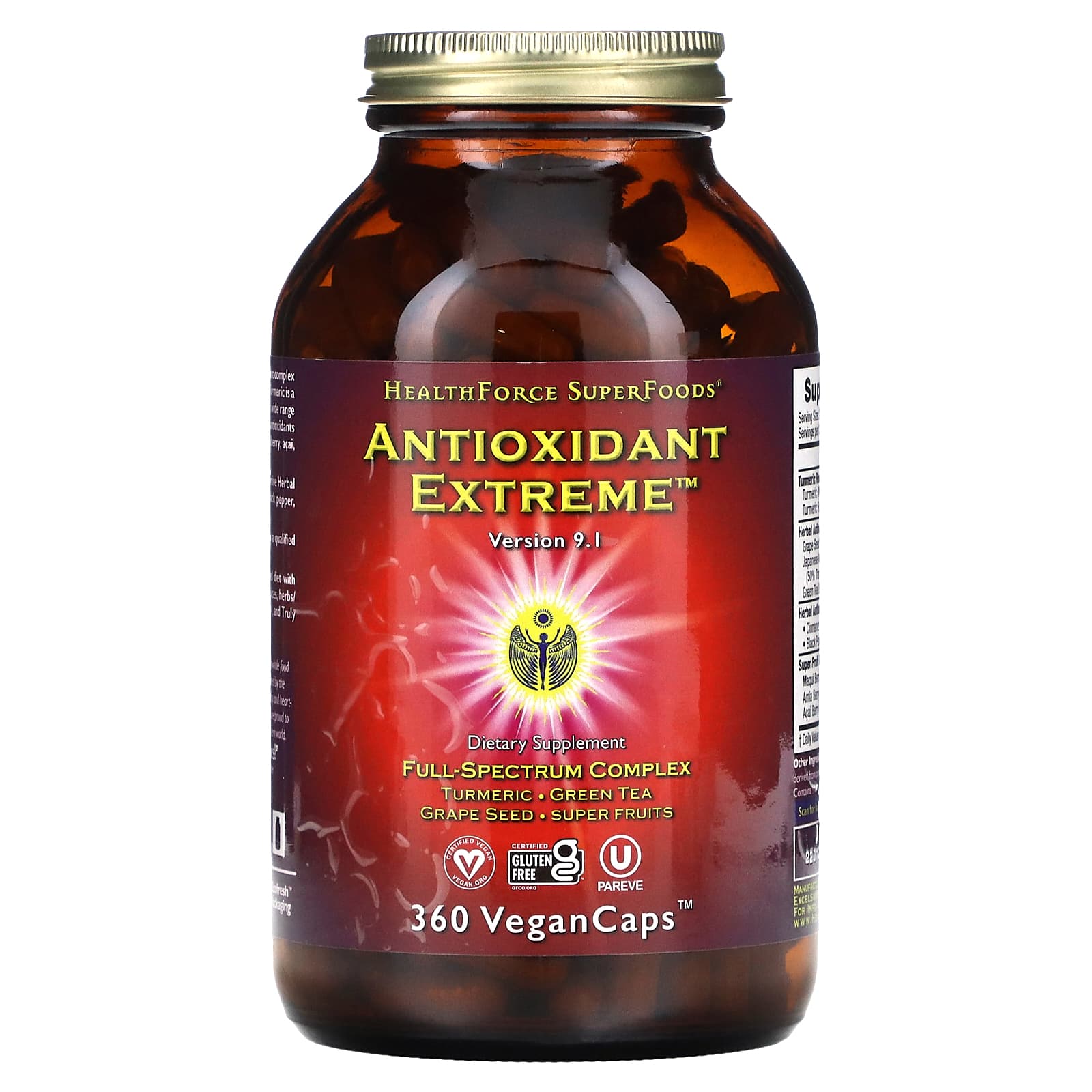 HealthForce Superfoods-Antioxidant Extreme-Version 9.1-360 VeganCaps