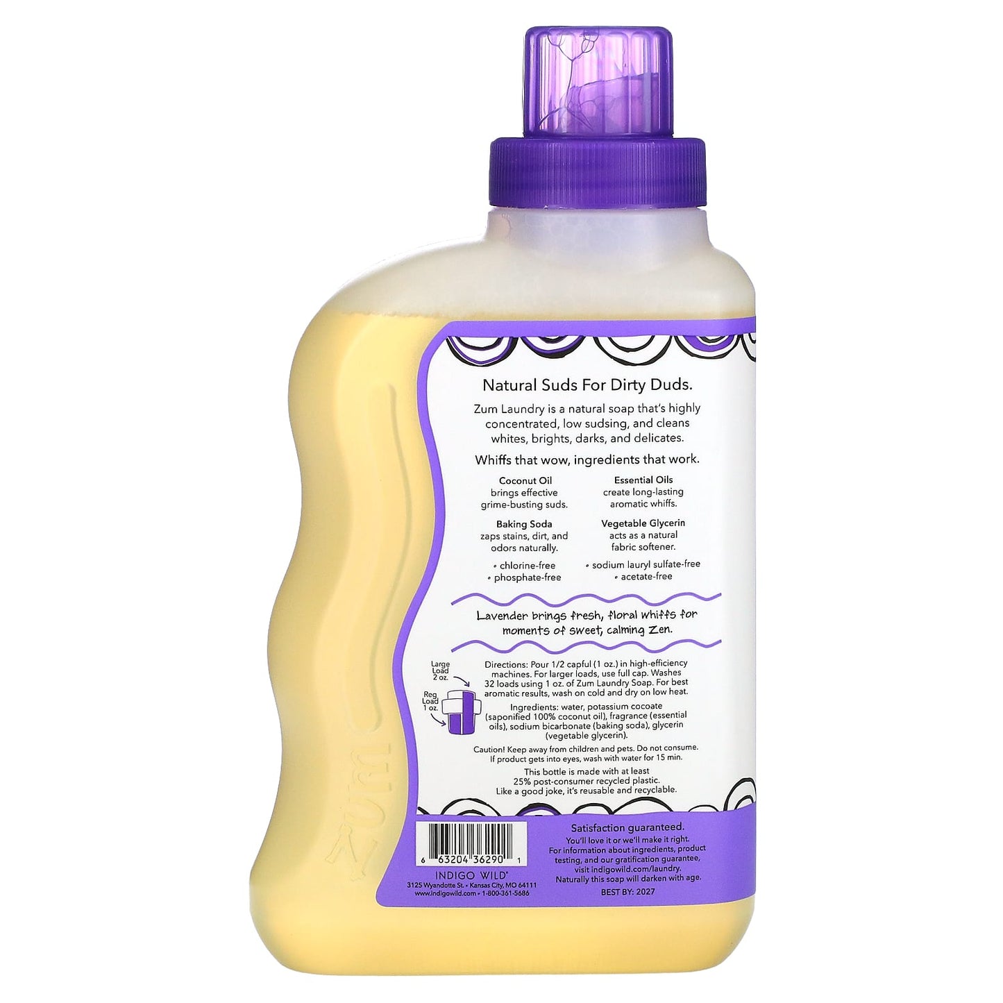 ZUM, Laundry Soap, Lavender, 32 fl oz (0.94 l)