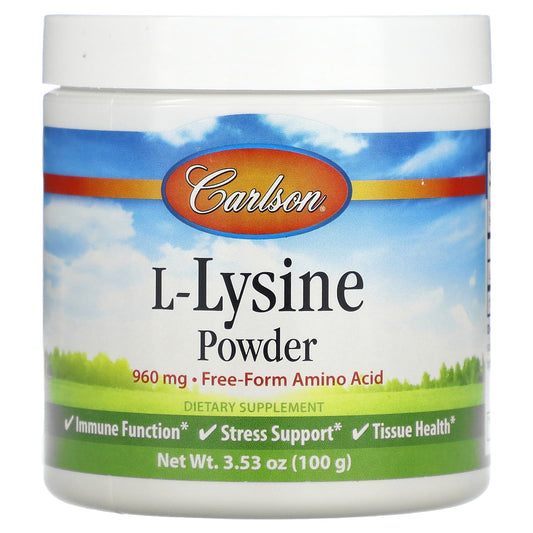 Carlson-L-Lysine Powder-960 mg-3.53 oz (100 g)