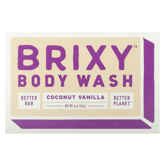 Brixy-Body Wash Bar-Coconut Vanilla-1 Bar-4 oz (113 g)