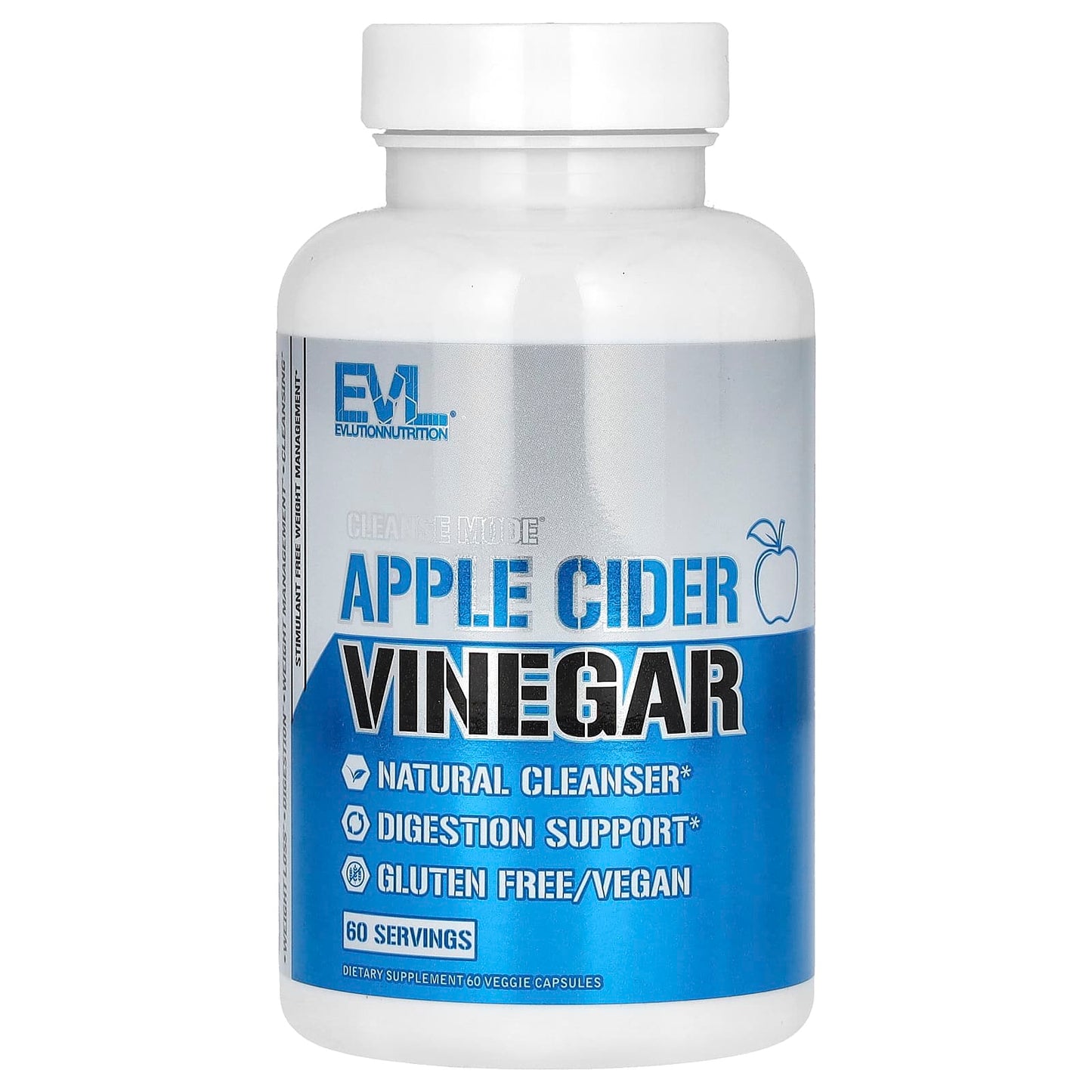 EVLution Nutrition-Cleanse Mode-Apple Cider Vinegar-60 Veggie Capsules