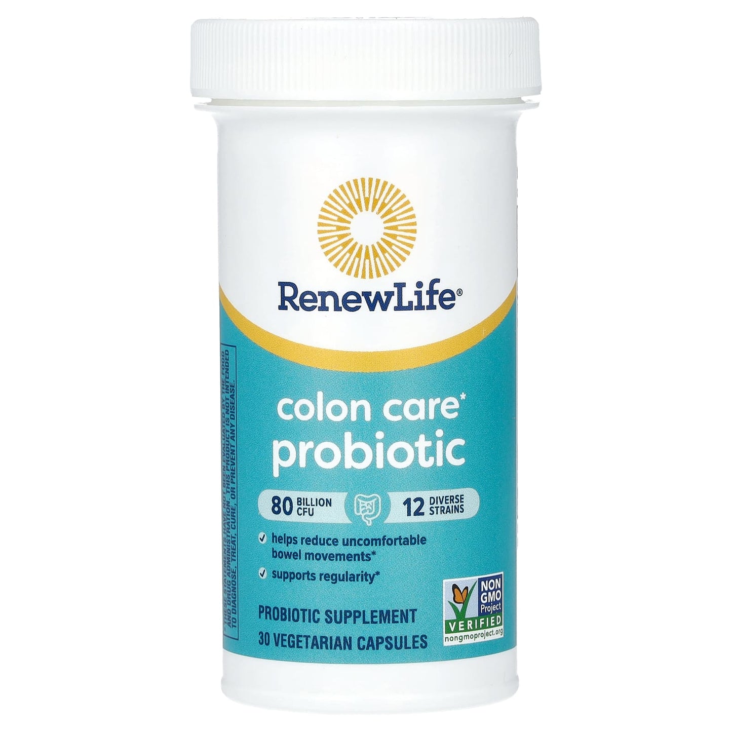 Renew Life, Colon Care Probiotic, 80 Billion CFU, 30 Vegetarian Capsules