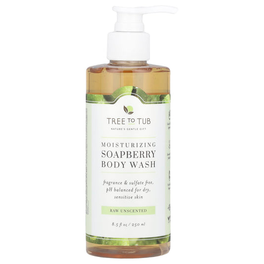 Tree To Tub-Moisturizing Soapberry Body Wash-Raw Unscented -8.5 fl oz (250 ml)