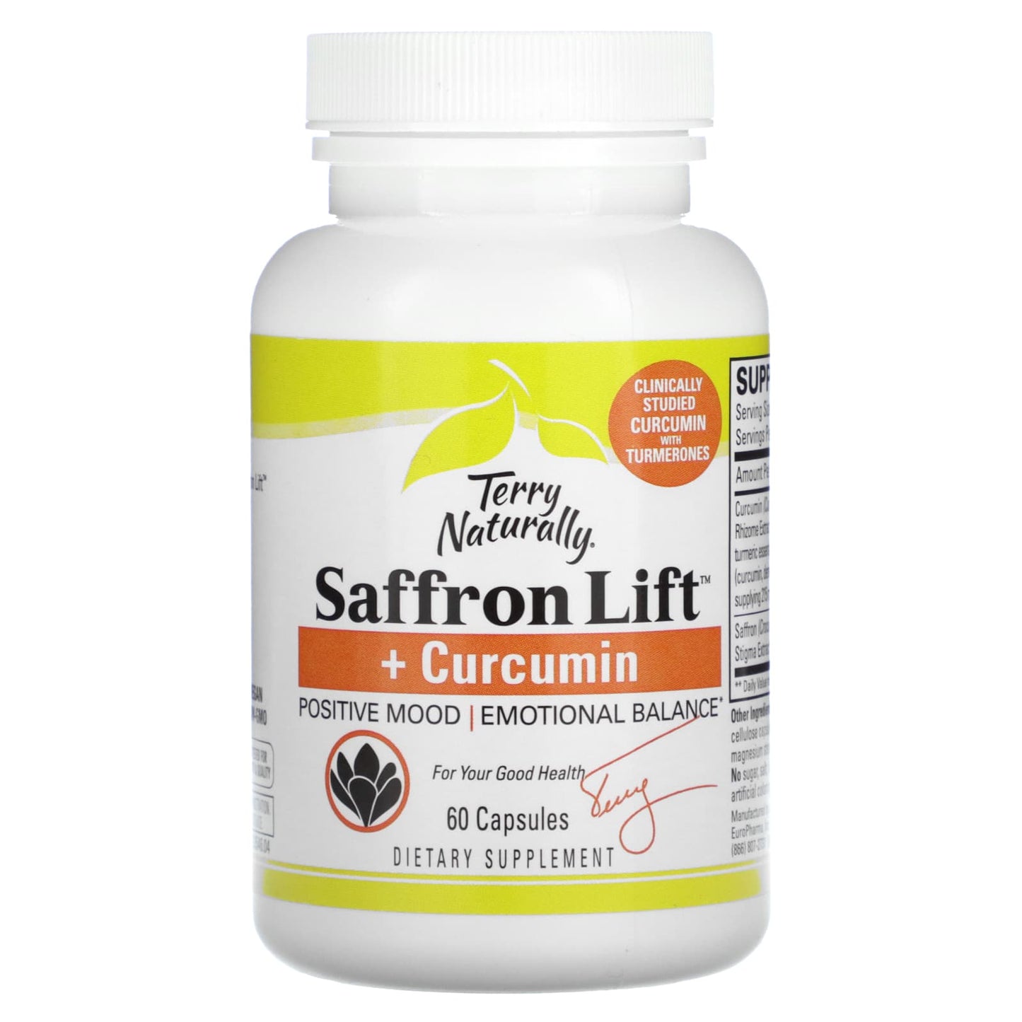 Terry Naturally, Saffron Life + Curcumin, 60 Capsules