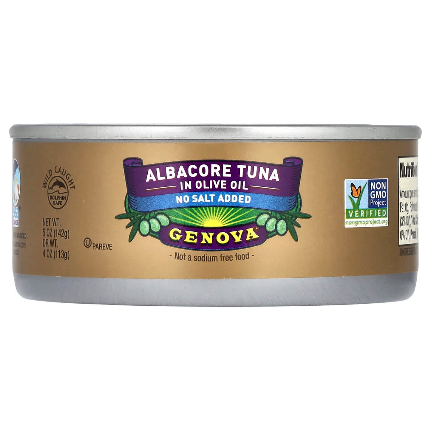 Genova-Albacore Tuna In Olive Oil-No Salt Added-5 oz (142 g)