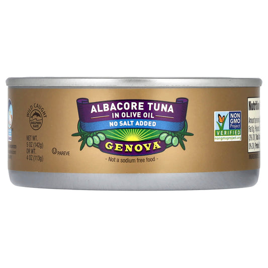 Genova-Albacore Tuna In Olive Oil-No Salt Added-5 oz (142 g)