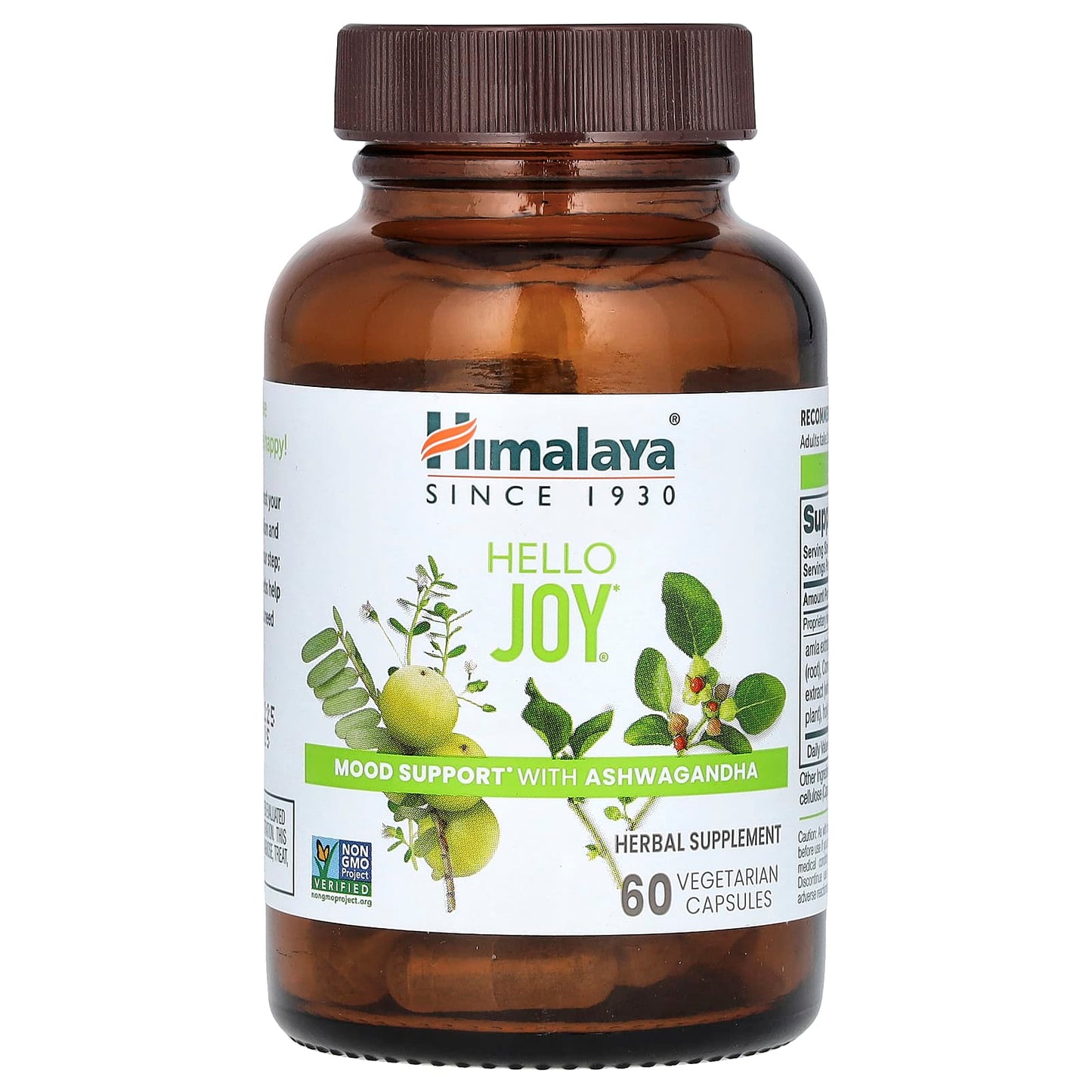 Himalaya, Hello Joy, Mood Support with Ashwagandha, 60 Vegetarian Capsules