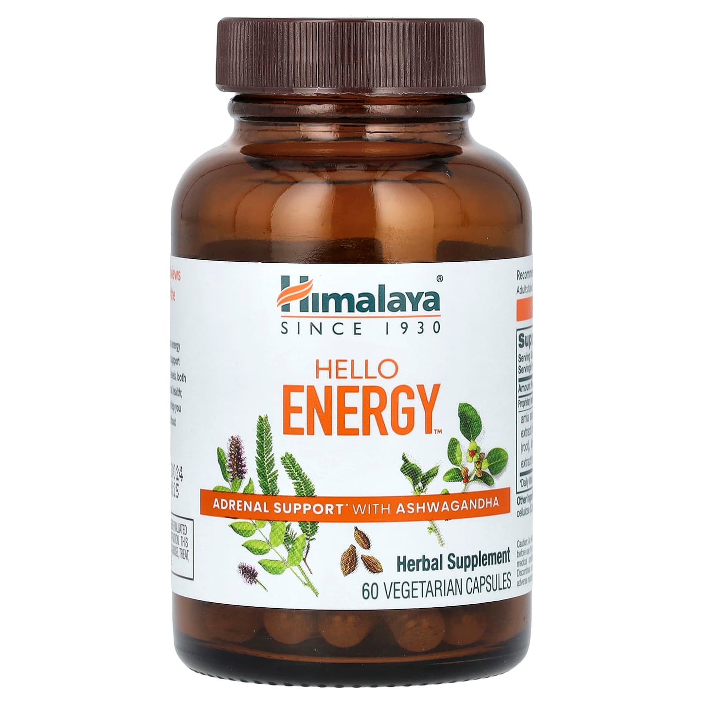 Himalaya, Hello Energy, Adrenal Support with Ashwagandha, 60 Vegetarian Capsules