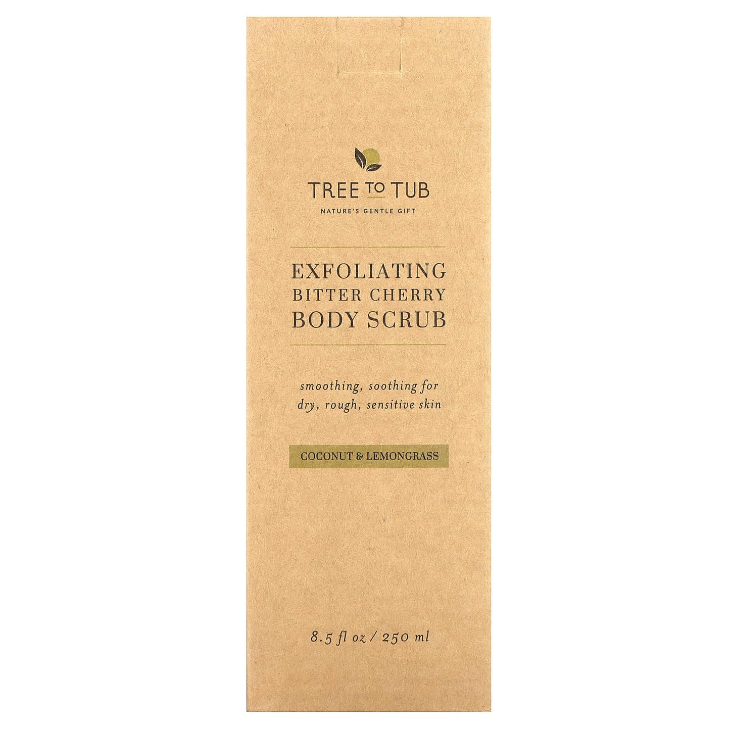 Tree To Tub, Exfoliating Bitter Cherry Body Scrub, Coconut & Lemongrass , 8.5 fl oz (250 ml)