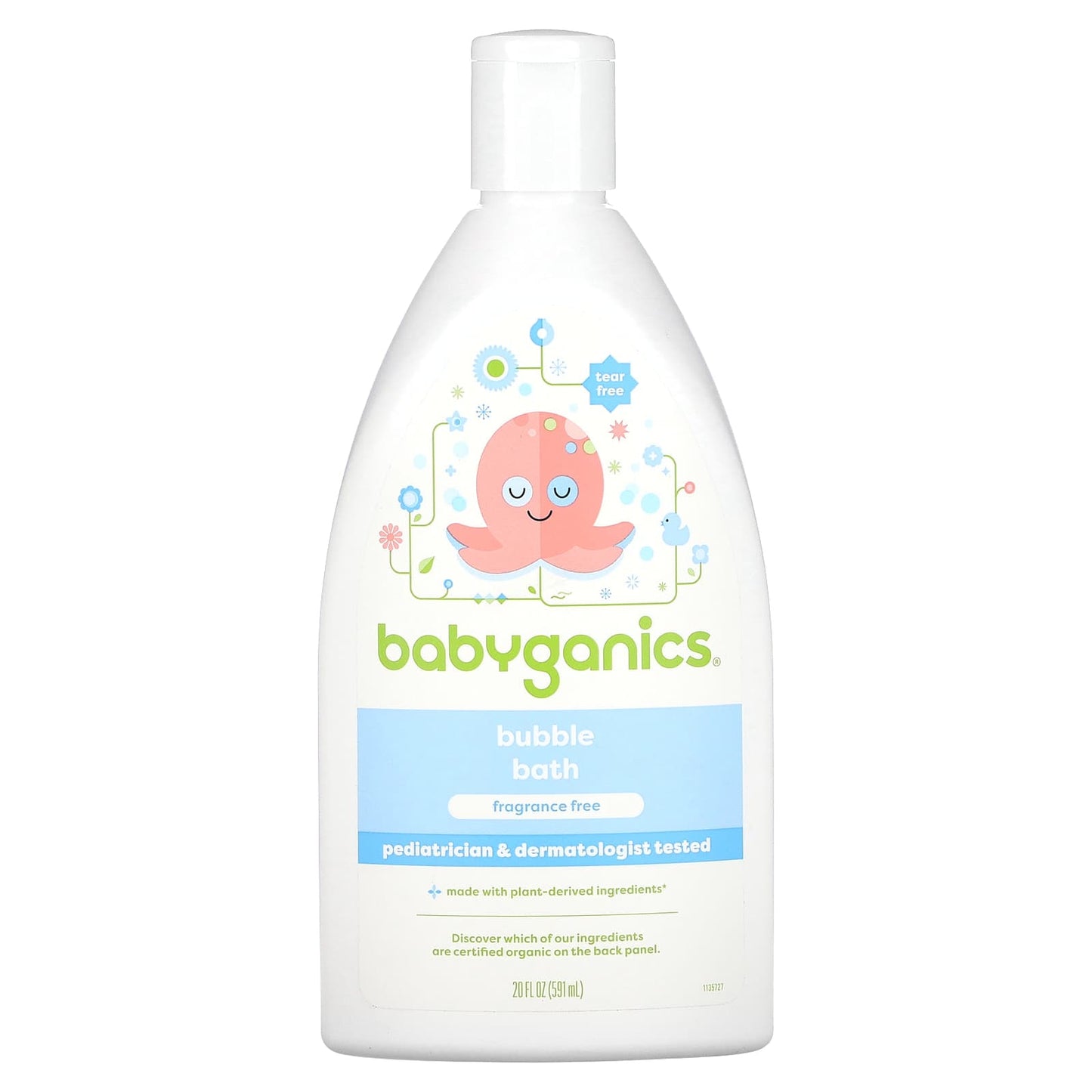 Babyganics-Bubble Bath-Fragrance Free-20 fl oz (591 ml)