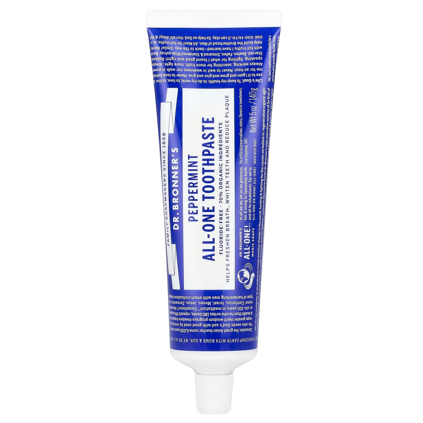 Dr. Bronner's-All-One Toothpaste-Peppermint-5 oz (140 g)