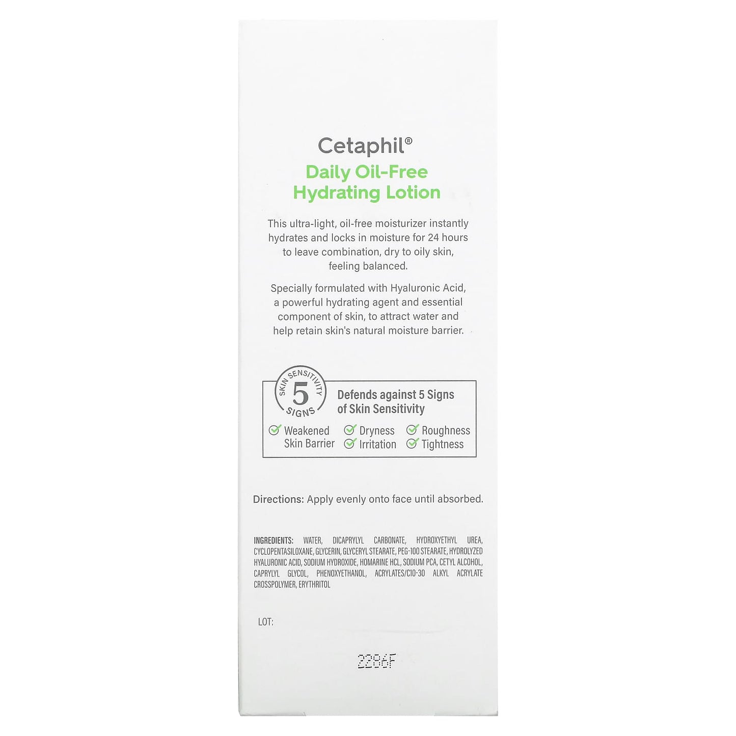 Cetaphil, Daily Oil-Free Hydrating Lotion, Fragrance Free, 3 fl oz (88 ml)